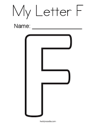 These free alphabet cards are a fun way to practice over and over with a trace and. My Letter F Coloring Page Twisty Noodle
