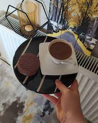 kahve isteyen coffee coffeetime like4likes like followme sari siyah dekorasyon dekoratifurunler evdekalturkiye stayhome h chocolate desserts food