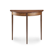 Rustic nest of tables handmade unique solid wood country farmhouse style side lamp table tudor oak dark oak walnut. Thomas William Furniture Demilune Black Walnut Side Table Artistic Artisan Designer Side Tables Sweetheart Gallery Contemporary Craft Gallery Fine American Craft Art Design Handmade Home Personal Accessories