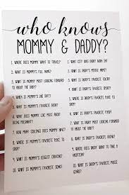 Who Knows Mommy And Daddy Who Knows Mommy And Daddy Baby Etsy Daddy Baby Shower Easy Baby Shower Games Baby Shower Game Cards