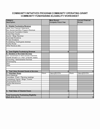 Grant Accounting Spreadsheet 016 Fundraising Event Planning