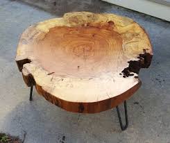 Clearance Pecan Round Coffee Table Coffee Table Pecan Wood Live Edge Coffee Table