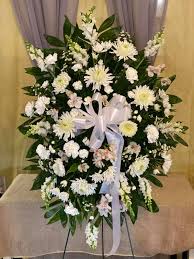 Rated 5.00 out of 5 based on 3 customer ratings. Flowers From The Heart All White Standing Spray Flowers From The Heart
