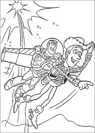 Teach your child how to identify colors and numbers and stay within the lines. Sheriff Woody And Buzz Lightyear Are Flying Coloring Page Toy Story Coloring Pages Disney Coloring Pages Cartoon Coloring Pages