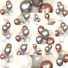 New Chrome Rose Gold And Silver Balloons Rose Gold Bridal Etsy In 2021 Rose Gold Bridal Shower Silver Balloon Gold Bridal Showers