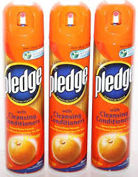 Pledge Furniture Polish With Cleansing Conditioners Orange Scent Spray 3 Pack With Allergen Trappers A Pledge Furniture Polish Scented Sprays Orange Scent