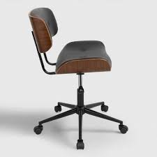 Black Leander Swivel Office Chair World Market In 2020 Adjustable Office Chair Office Chair Swivel Office Chair