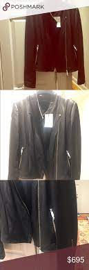 Nwt Black Lambskin Theory Phelan Leather Moto Lambskin Lambskin Leather Jacket Leather Moto