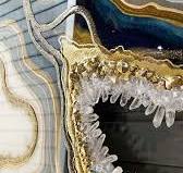 My first attempt of marble effect with epoxy resin. #resin ...