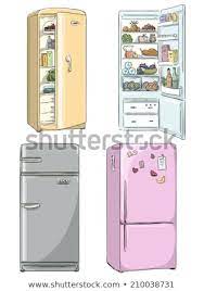 Start by lightly sketching out the basic shape of either a rounded or boxy car with a pencil. Set Of Four Hand Drawn Cartoon Fridges Open Fridge With Healthy Food Vector Illustration Shutterstock Fridge Illustration Fridge Drawing How To Draw Hands