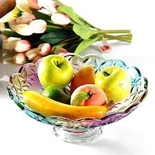 Fruit Bowl Assiette De Fruits X2f Panier Verre Haut Menage Accessoires Decoration Continental Americain Crea Assiette De Fruits Panier De Fruits Bonbonniere