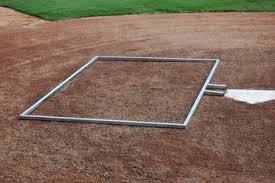 Dirt excavated is moved to the side and will be replaced after the rubber mat is placed. Batter S Box Templates Buy A Top Quality Baseball Batter S Box Template Online Trigon Sports