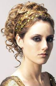 Styling Lockar Haarband Griechische Frisuren Frisuren Frisur Mit Band