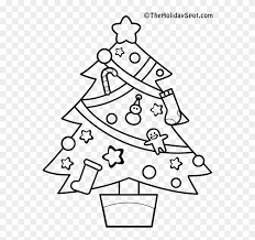 Printable decorated trees and christmas gifts. Christmas Tree Coloring Picture Christmas Trees To Colouring Free Transparent Png Clipart Images Download