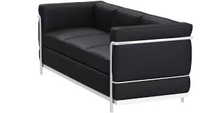 Le corbusier war einer der größten pioniere der modernen bewegung anfang des 20. Kardiel Le Corbusier Style Lc2 Sofa 3 Sitzer Anilinleder Schwarz Amazon De Kuche Haushalt Wohnen