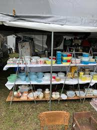 The Quilt Lady has a lot more than quilts. Set up almost complete, she has  Pyrex, Fire King, Pilgrim Glass and Blenko Glass and lots more. 2 miles  north of I-40, turn
