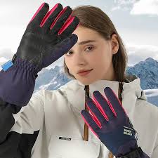 Vanntette ski- og snøhansker, 3m nye Sherry Winter Warm Skihansker med  berøringsskjerm magenta L