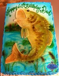 Gone fishing theme joint birthday party with cake pop bobbers, tackle box birthday cake, gummy worm tackle box party favors and fishing inspired desserts. Bass Fishing Cake Fish Cake Birthday Bass Fish Cake Birthday Cakes For Men