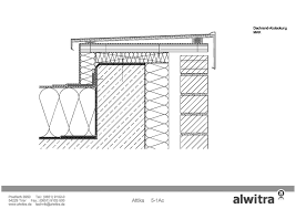 Alwitra Flachdach Systeme Attikaabdeckung Format Dwg Dxf Pdf Flachdach Dachbegrunung Fassadenschnitt