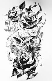 Skull And Roses Skull Rose Tattoos Skull Tattoo Design Skull Tattoo Flowers