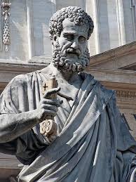 St Peter With The Keys To The Kingdom In Front Of St Peter S Basilica In Vatican City Church Art St Peter St John Bosco