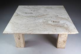 Modus reese rectangular coffee table. Raw Travertine Marble Square Coffee Table Italy 160s Mid 20th Century Davidowski Recent Added Items European Antiques Decorative