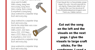 Jesus Worked In The Carpenter Shop Song Pdf Bible Lessons Preschool Songs Christian Curriculum