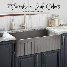 It's made of top quality ceramics and it's equipped in a special, metal plate with holes for wet glasses. 7 Farmhouse Sink Colors You Wish You Had Annie Oak
