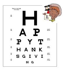 Www Jeffsoptical Com Eye Chart Optometry Humor Happy Thanksgiving