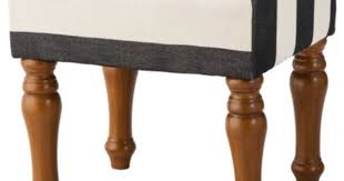 Black And White Striped Ottoman Threshold Black And White Stripe Accent Stool Black And White Decor Accent Stool Accent Furniture Living Room