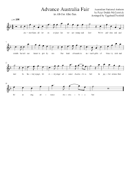 We've golden soil and wealth for toil, our home is girt by sea; Advance Australia Fair Australian National Anthem In Ab For Alto Saxophone Sheet Music For Saxophone Alto Solo Musescore Com