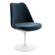 Maybe you would like to learn more about one of these? Knoll International Saarinen Tulip Chair Swivel Upholstered Inner Shell And Seat Cushion White Night Blue Eva 170 By Eero Saarinen 1955 1957 Designer Furniture By Smow Com
