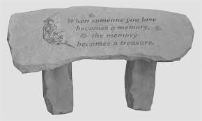Memorial Garden Bench When Someone Becomes A Memory Memorial Benches Cast Stone Memorial Garden