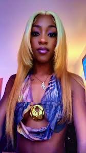 Brown Girl with Blonde Hair in Live Photo