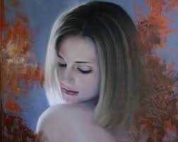 SALE The Mood original oil classical portrait narrative figurative painting  by Kimberly Dow