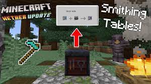 Smithing Table Use Hoes Minecraft Nether Update Snapshot 20w10a Youtube