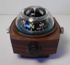 Vintage Made In Japan Car Boat Dash Compass Navigation Retro Accessory Brown Retro Accessories Compass Navigation Japan Cars
