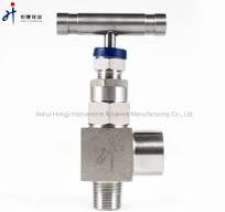 6000psi Right Angle Stainless Steel Needle Valve 1/4" 1/2" Bsp Female  Needle-Shaped Plunger