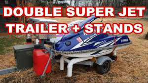 One is a 1992 model, last ran 2 years ago, has been in storage since then. Custom Double Jetski Trailer For Standup Superjets Dual Pwc Youtube