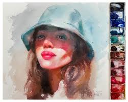 Chickadee, watercolor