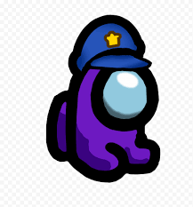 Hd Purple Among Us Mini Crewmate Character Baby Police Hat Png Citypng Mini Crewmate Among Us Mini Crewmate Purple Among Us
