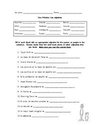 Spanish Adjective Agreement Worksheet Spanish Adjectives Nouns And Adjectives Adjectives