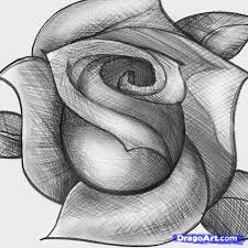 From Http Www Dragoart Com Tuts 11783 1 1 How To Sketch A Rose Htm Drawings Drawing Tutorial Cool Drawings