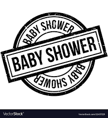 Baby Shower Rubber Stamp Royalty Free Vector Image