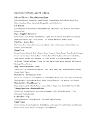 SNOWMOTION 2014 SHOW ORDER Mirror Mirror