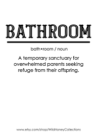 Bathroom Definition Funny Printable Bathroom Sign Black And Etsy Printable Bathroom Signs Funny Bathroom Signs Bathroom Signs