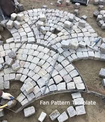 Fan Pattern Template Paver Driveway Stone Driveway Cobblestone Driveway