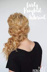Curly Hair Tutorial Easy Ponytail With A Twist Hair Romance Curly Hair Styles Easy Curly Hair Styles Naturally Curly Hair Tutorial