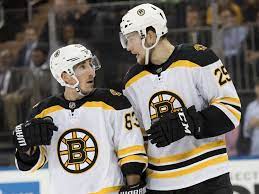 .debrusk | debrusk skated on a line with patrice bergeron and brad marchand at monday's practice, eric top line thursday night against the penguins, alongside brad marchand and patrice bergeron. Brad Marchand Brandon Carlo Returning To Bruins Lineup Tuesday Vs Devils Masslive Com