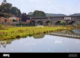 Wanan Bridge, traditional wood covered bridge (China's longest such  bridge), Pingnan, Fujian, China Stock Photo - Alamy